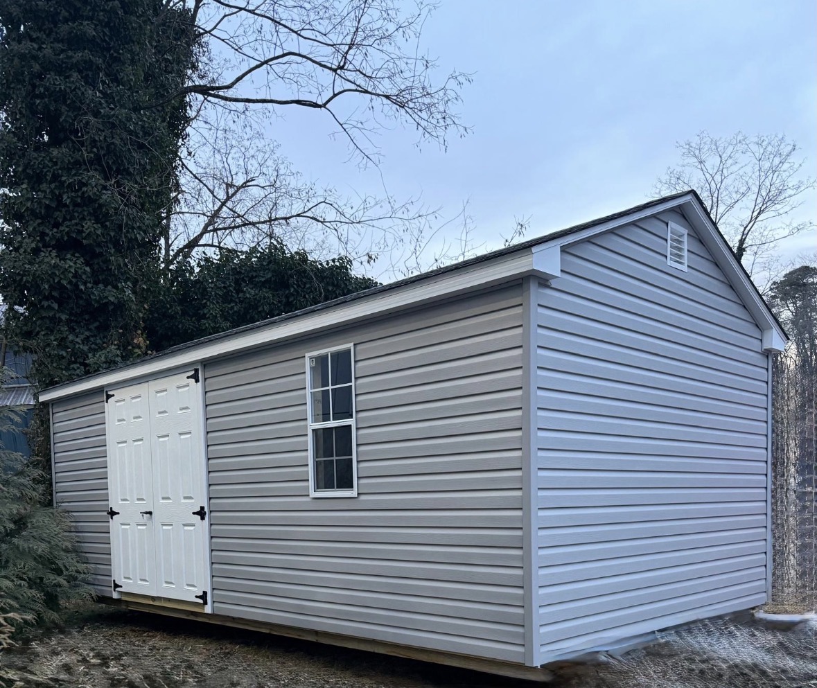 Gray Vinyl A-Frame with Double Doors