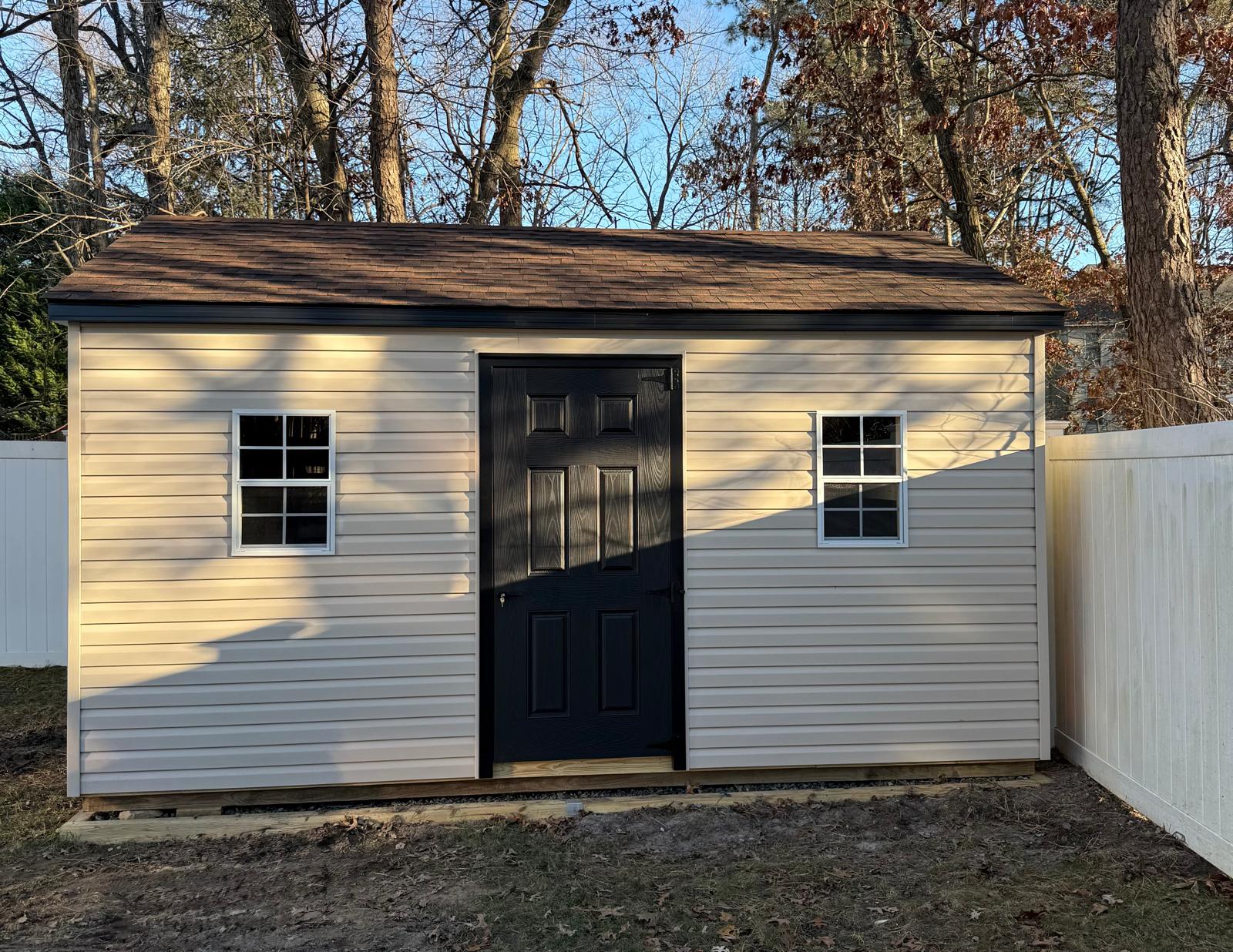 White Vinyl with Black Door